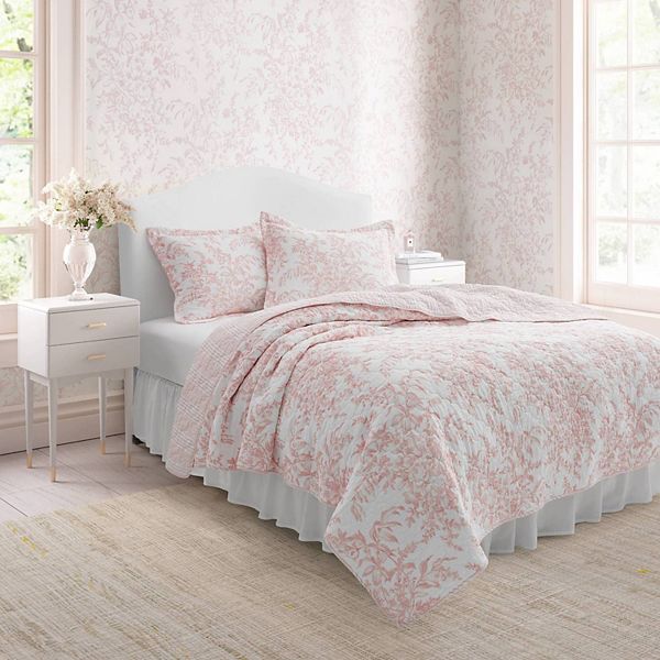 Laura Ashley Bedford Pink Quilt Set