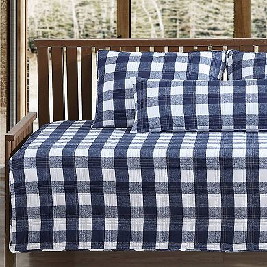 Eddie Bauer Lakehouse Plaid Daybed Quilt Set with Shams