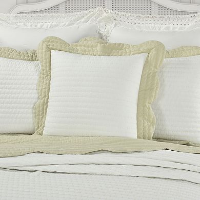 Five Queens Court Ashford Square Quilted Decorative Throw Pillow