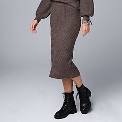 Brown plaid shop skirt kohls