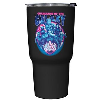 Marvel Guardians Of The Galaxy 3 Hologram Badge 27-oz. Stainless Steel Travel Mug