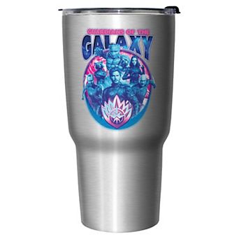 Marvel Guardians Of The Galaxy 3 Hologram Badge 27-oz. Stainless Steel Travel Mug