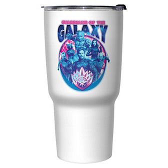 Marvel Guardians Of The Galaxy 3 Hologram Badge 27-oz. Stainless Steel Travel Mug