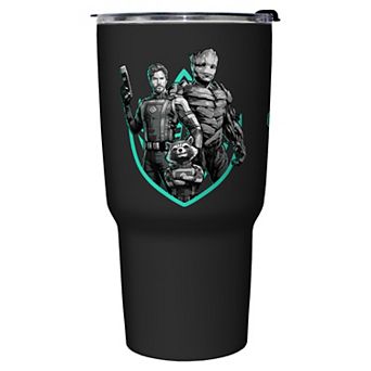 Marvel Guardians Of The Galaxy 3 Group Badges 27-oz. Stainless Steel Travel Mug