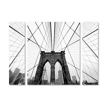 Trademark Fine Art 'NYC Brooklyn Bridge' Multi Panel Art Set - Size: 24X32