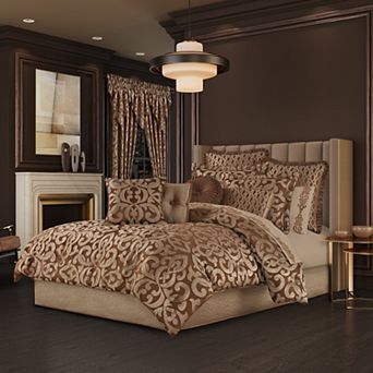 Five Queens Court La Grande Copper Euro Comforter & Sham Set
