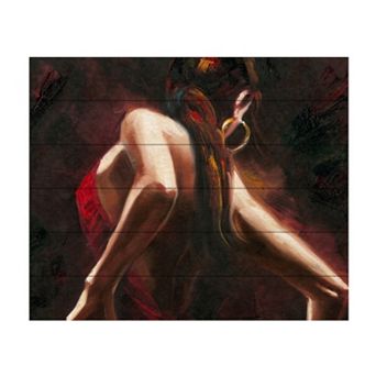 Trademark Fine Art Masters Fine Art 'Flamenco Dancer' Wood Slat Art - Size: 16X13