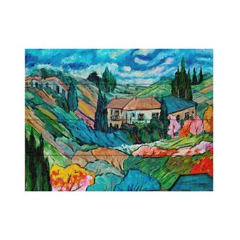 Trademark Fine Art 'Valley House' Wood Slat Art - Size: 16X13
