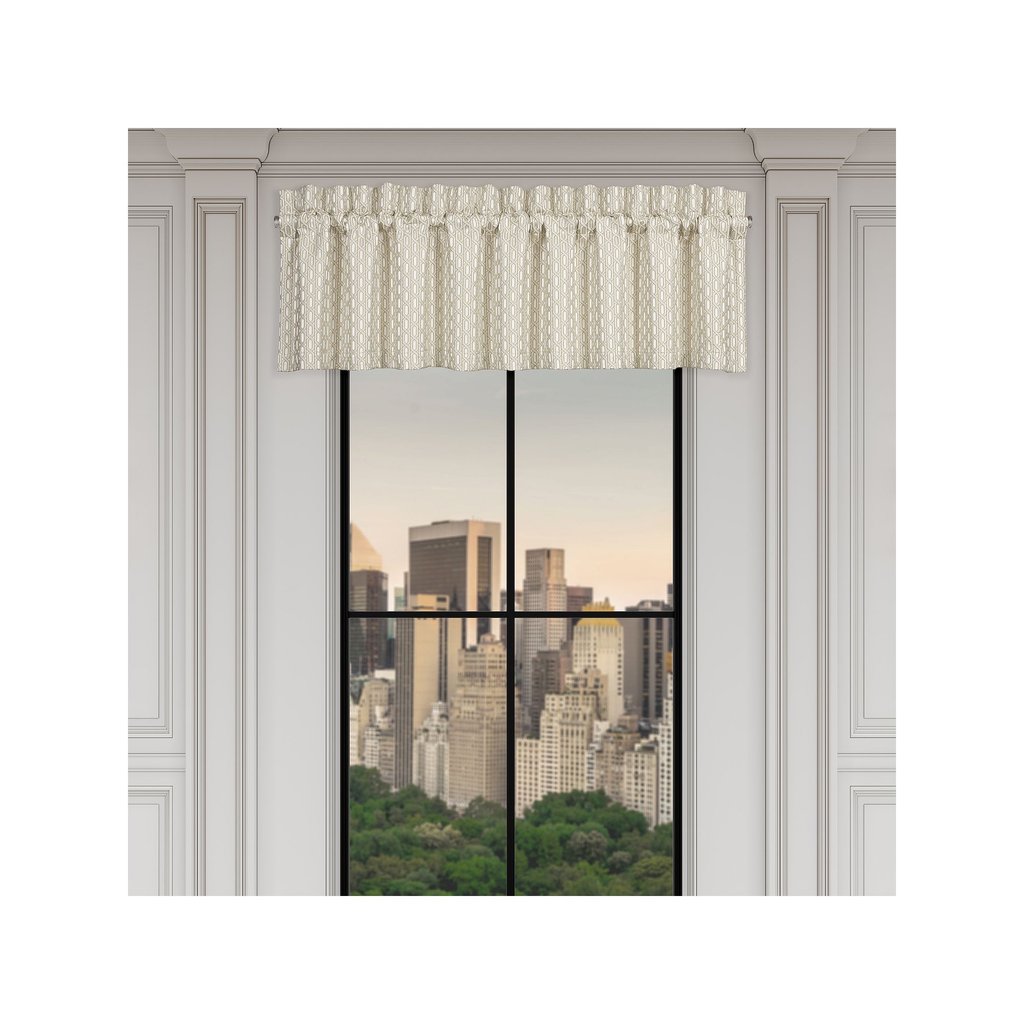 Five Queens Court Melbourne Straight Window Valance, White