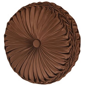 Five Queens Court La Grande Copper Tufted Round Decorative Throw Pillow