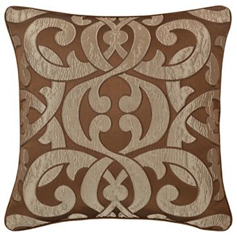 Five Queens Court La Grande Copper Square Decorative Throw Pillow