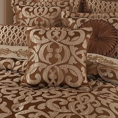 Five Queens Court La Grande Copper Square Decorative Throw Pillow