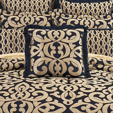 Five Queens Court Baylor Square Embellished Decorative Throw Pillow