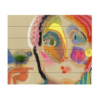 Trademark Fine Art Wyanne 'The Talker' Wood Slat Art - Size: 16X13