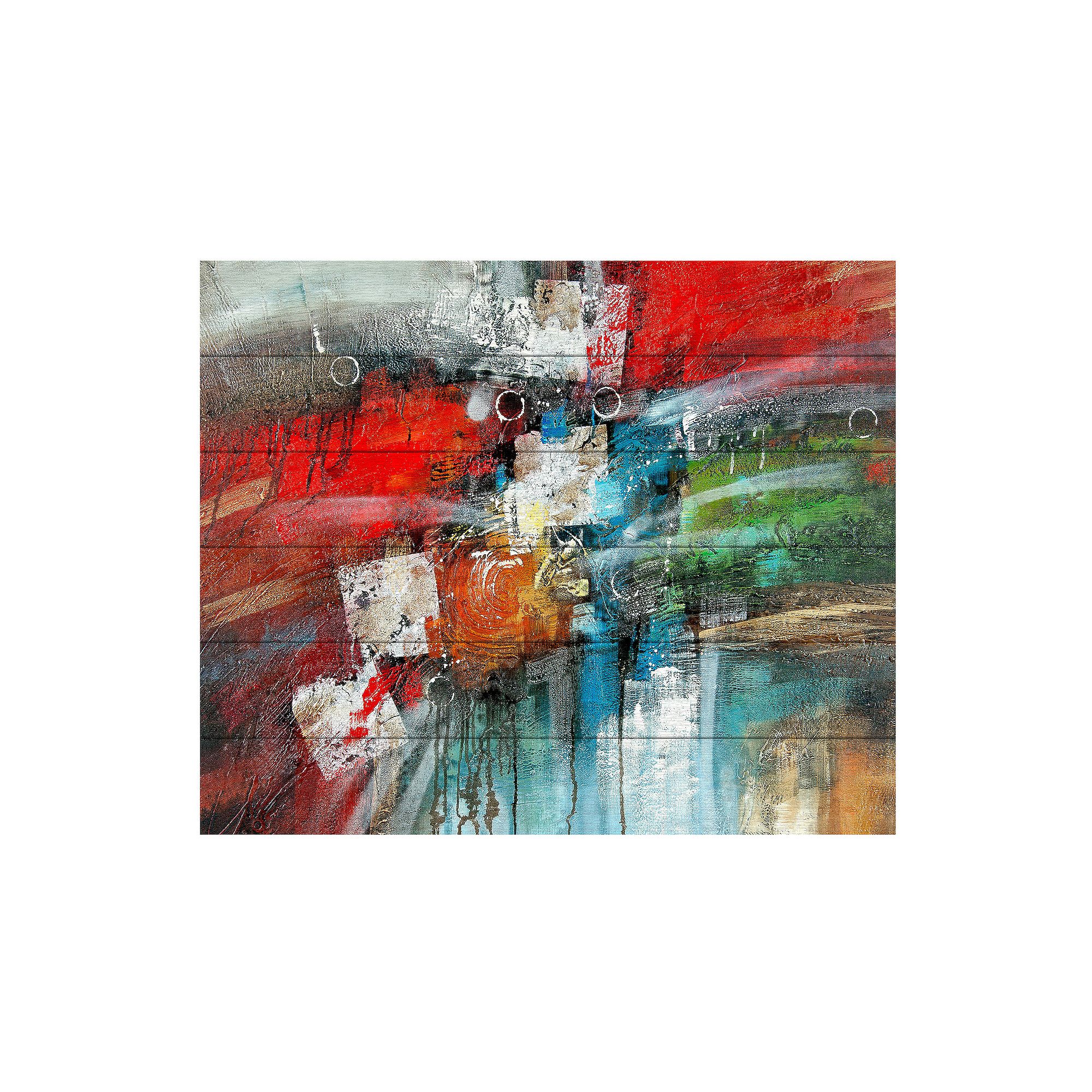 Trademark Fine Art Rio Cube Abstract IV Wood Slat Art - Size: 16X16, Mult