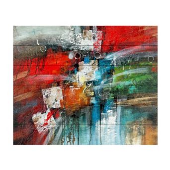 Trademark Fine Art Rio 'Cube Abstract IV' Wood Slat Art - Size: 16X16