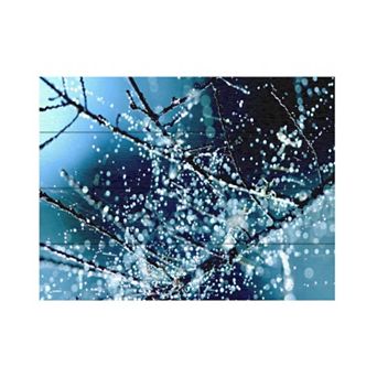Trademark Fine Art Beata Czyzowska Young 'Blue Rhapsody' Wood Slat Art - Size: 16X13