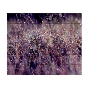 Trademark Fine Art Beata Czyzowska Young 'Purple Rain' Wood Slat Art - Size: 16X13