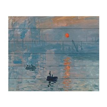 Trademark Fine Art Claude Monet 'Impression Sunrise' Wood Slat Art - Size: 16X13