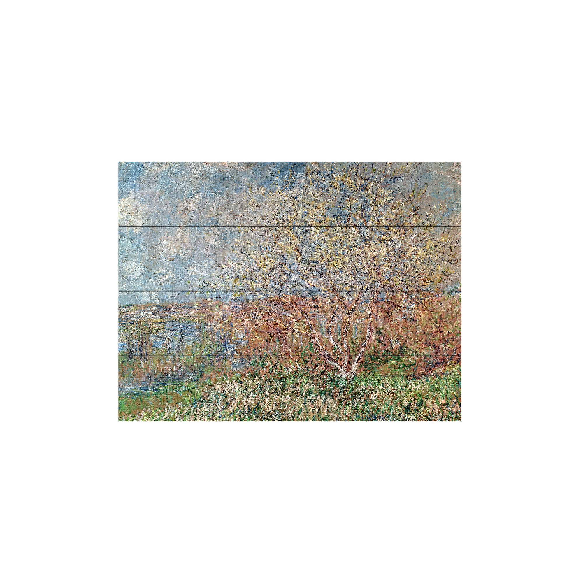 Trademark Fine Art Claude Monet Water Lilies 1914-22 Wood Slat Art - Size