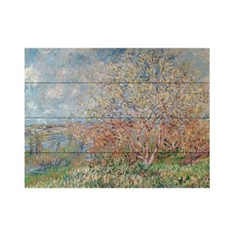 Trademark Fine Art Claude Monet 'Water Lilies 1914-22' Wood Slat Art - Size: 16X13