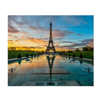 Trademark Fine Art Sunrise in Paris Wood Slat Wall Art - Size: 12"X16"