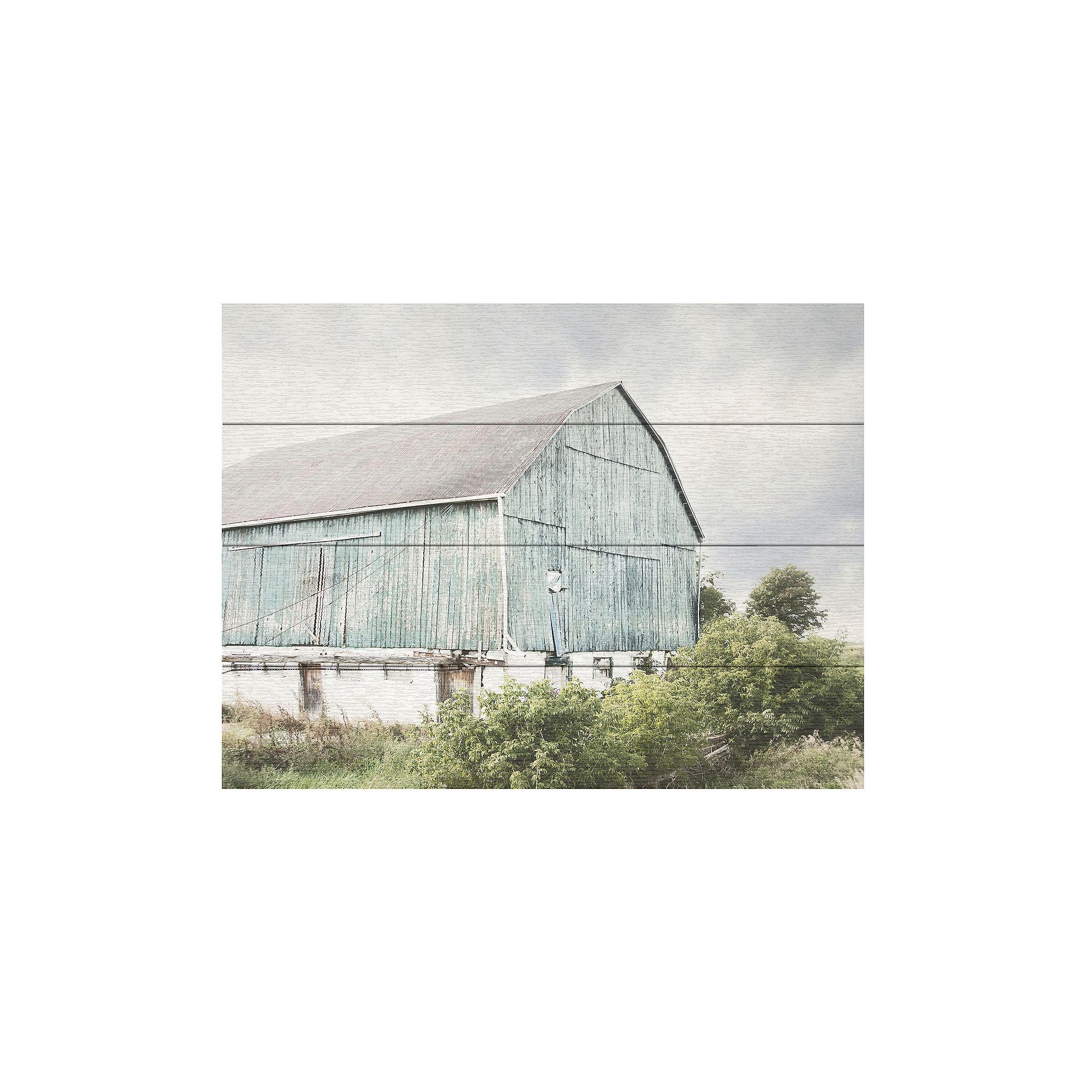 Trademark Fine Art Late Summer Barn I Crop Wood Slate Art - Size: 12X1