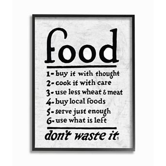 Stupell Home Decor Food Steps Wall Art - Size: 16X20