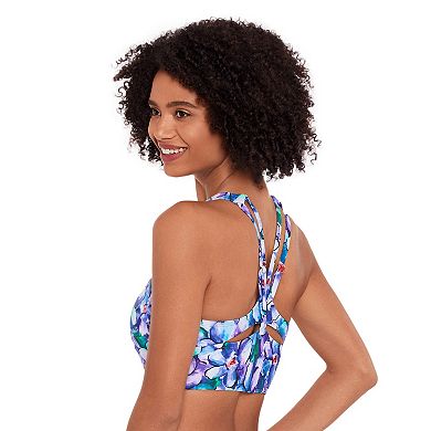 Women's Eco Beach Strappy Back Longline Bikini Top