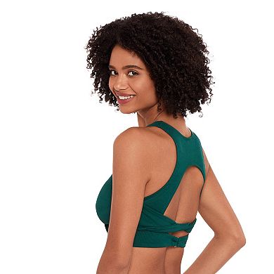 Women's Eco Beach Criss Cross Highneck Hook Back Bikini Top