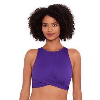 Women's Eco Beach Criss Cross Highneck Hook Back Bikini Top
