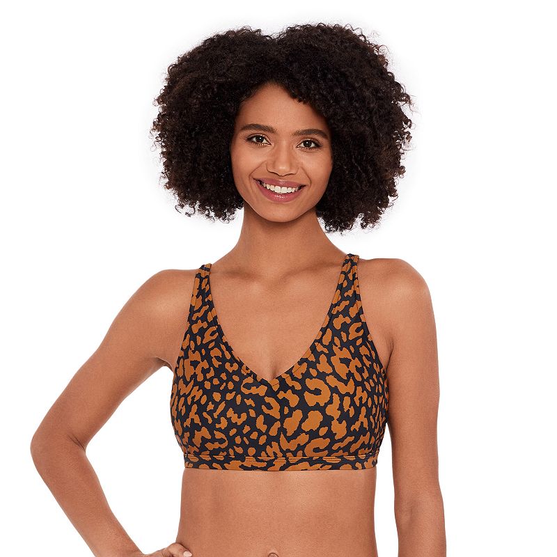 Women's Eco Beach V-Neck Hook Back Bikini Top, Size: Medium, Swell Skin