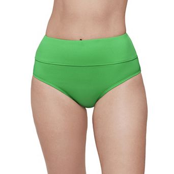 Women's Eco Beach Ribbed High Waist Swim Briefs