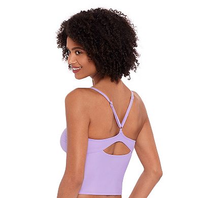 Women's Eco Beach Cropped Scoopneck Strappy Tankini Swim Top