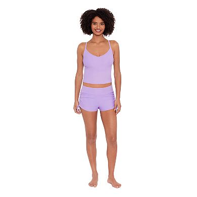 Women's Eco Beach Cropped Scoopneck Strappy Tankini Swim Top