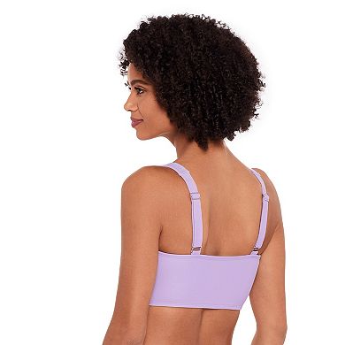 Women's Eco Beach Longline Scoopneck Tie Front Bikini Top