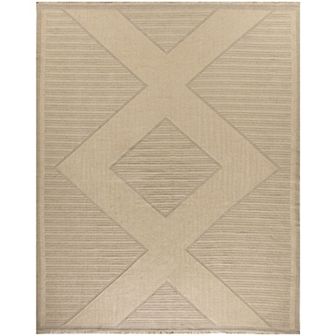 Nourison Washable Jute Non-Slip Modern Geometric Fringe Indoor Rug