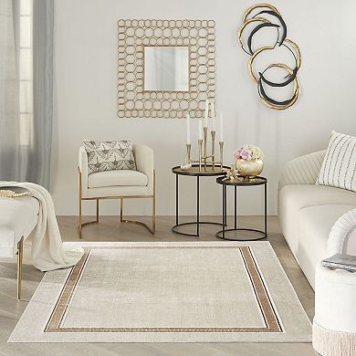 Nourison Glam Contemporary Bordered Indoor Rug