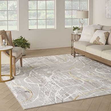 Nourison Glam Modern Curve Indoor Rug