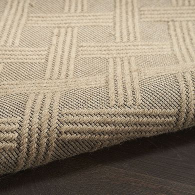 Nourison Washable Jute Non-slip Modern Fringe Indoor Rug