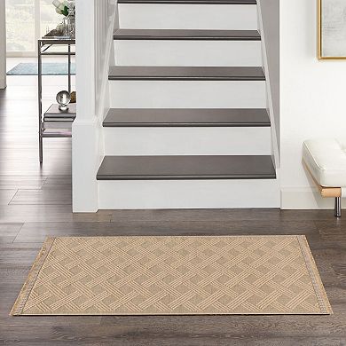 Nourison Washable Jute Non-slip Modern Fringe Indoor Rug
