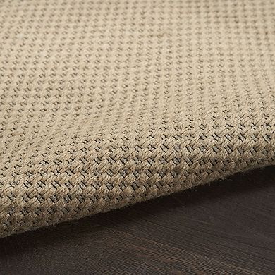 Nourison Washable Jute Non-slip Farmhouse Fringe Indoor Rug