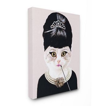 Stupell Home Decor Fashion Feline Stretched Canvas Wall Art