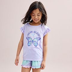  Little & Big Girls Tie Dye Rainbow Swirl Pajamas Tank Top &  Shorts 2-Piece Sleepwear Set Cute Pjs Size 12