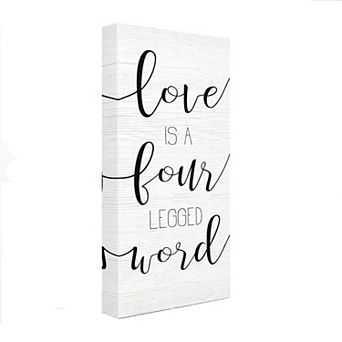 Stupell Home Decor Love Is Four Legged Canvas Wall Art - Size 20x48