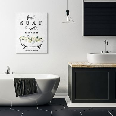 Stupell Home Decor Fresh Soap & Water Bath Tub Canvas Wall Art
