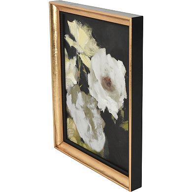 Romantic White Floral Canvas Wall Art 2-piece Set