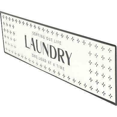 "Laundry" Embossed Metal Sign Wall Art