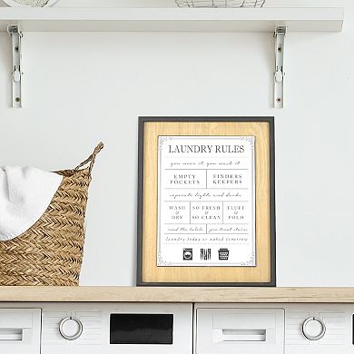 Laundry Rules Framed Wall Art