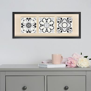 Tiles on Linen Framed Wall Art